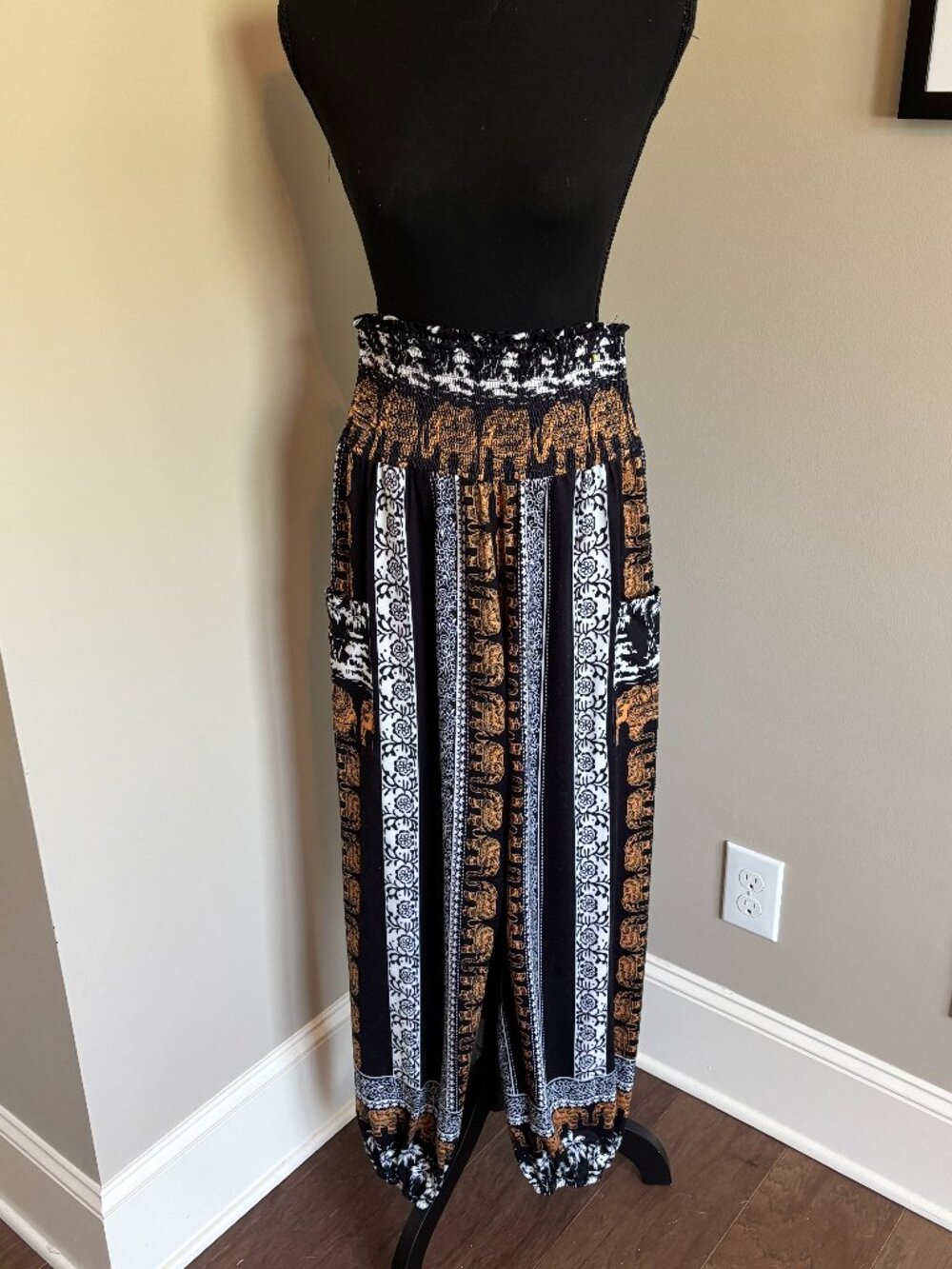 Women's Harem Pants, High Waist Yoga Boho Trousers with Pockets